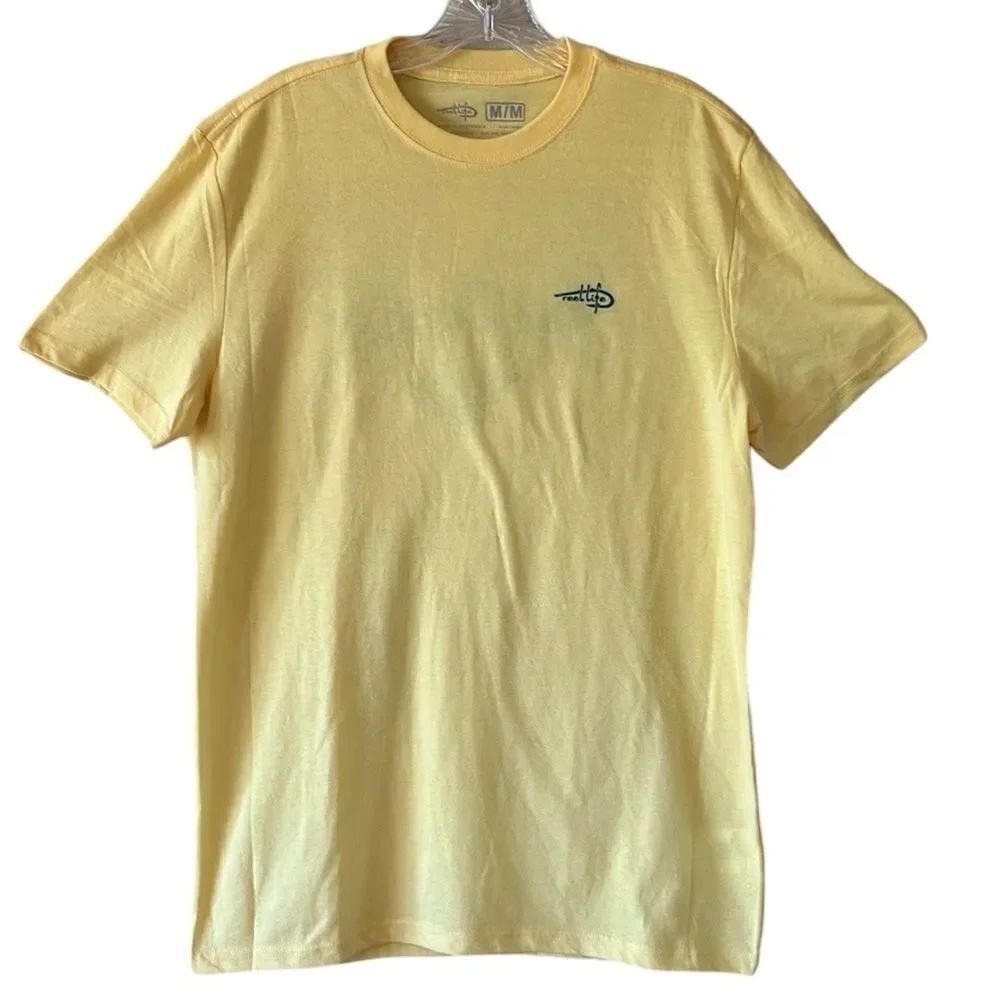 NEW Reel Life Mens Yellow Tee